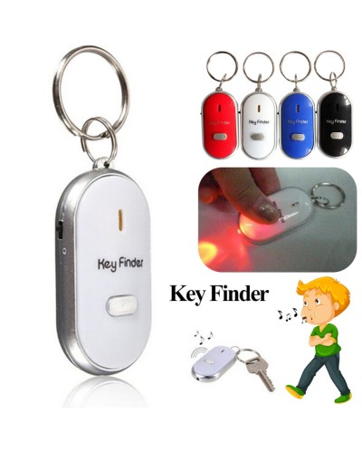 Suche Schlüssel finden, Schlüsselbund mit Pfeife und LED-Licht, rote Farbe