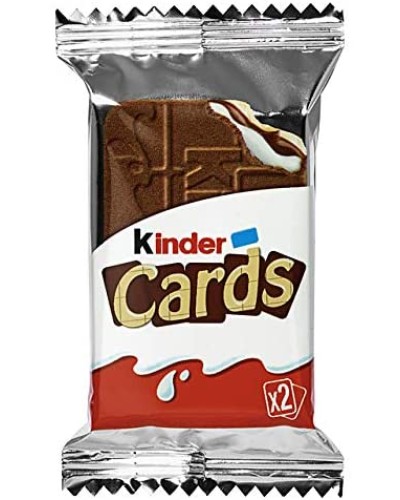 Kinder Cards T2x30 Waffelkekse mit Sahne-, Milch- und Kakaofüllung